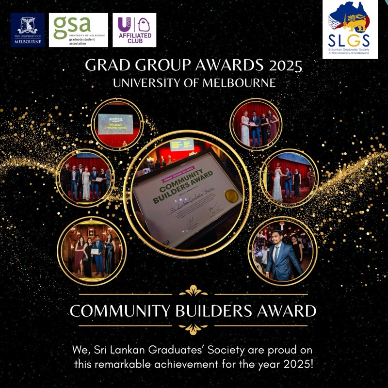 Grad Group Awards 2025 poster: SLGS receives the Community Builders Award