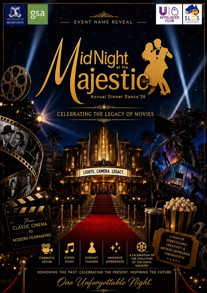 Midnight at the Majestic Annual Dinner Dance 2026 theme poster
